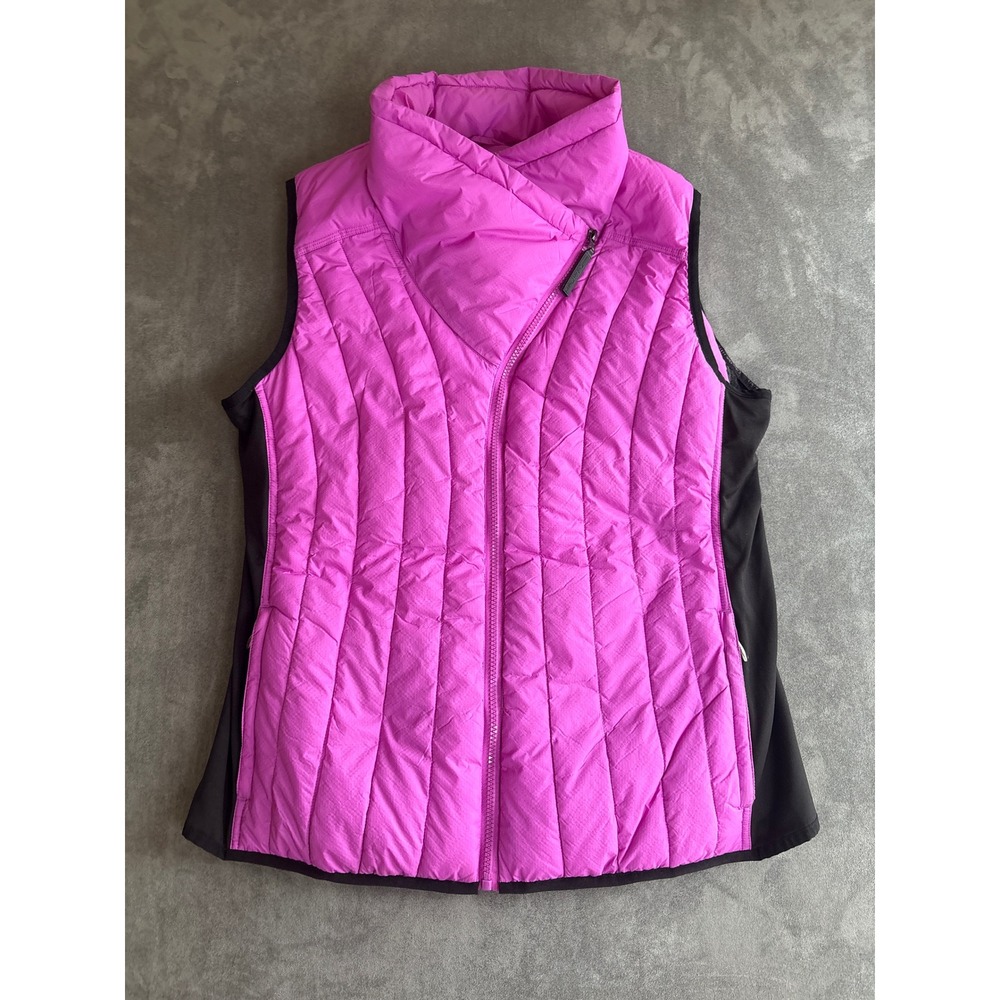 Calvin Klein Stretchy Sides Pink Quilted Puffer Vest Zip XL